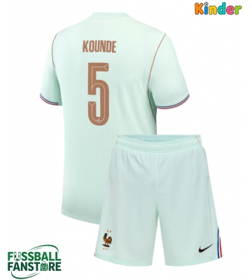 Frankreich Jules Kounde #5 Replik Auswärtstrikot Kinder WM 2026 Kurzarm (+ Kurze Hosen)